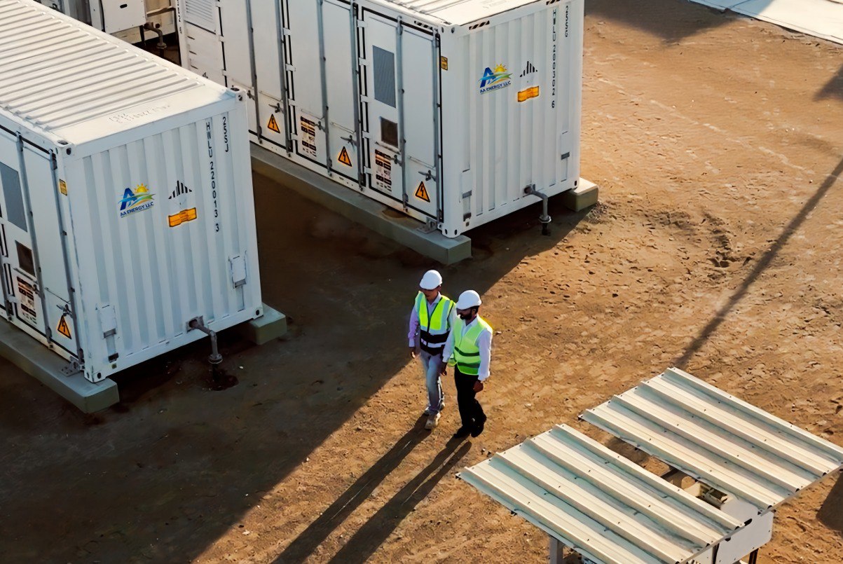 Engineers at Smart Grid Storage Site
